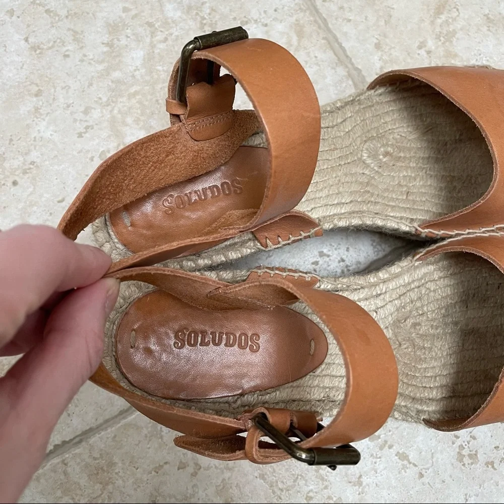 Soludos Tan Minorca Platform Espadrille Sandals